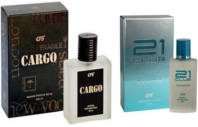 

CFS Perfume CFS Cargo Black Perfume 100 ML + CFS 21 Club Ice Water Perfume 40 ML Perfume - 140 ml(For Men & Women)