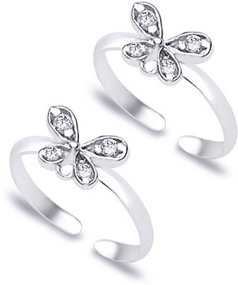 

Myzevar R2336 Sterling Silver Cubic Zirconia White Gold Plated Toe Ring