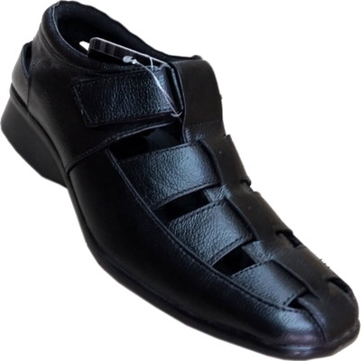 

rr traders Men Black Sandals