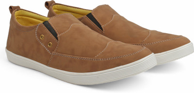 

Zixer Cool Sneakers Slip On Sneakers For Men(Tan, Cheeku
