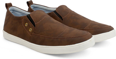 

Zixer Cool Sneakers Slip On Sneakers For Men(Brown, Coffee