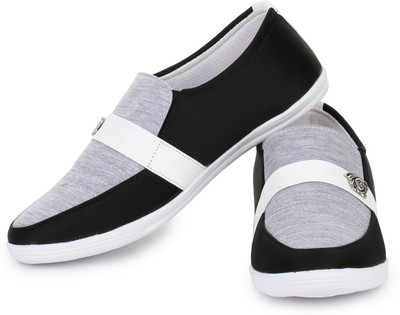 

D-SNEAKERZ Synthetic Leather Sneakers For Men's Casuals For Men(Grey, Black