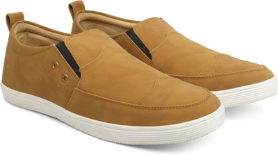Zixer Cool Sneakers Slip On Sneakers For Men(Beige