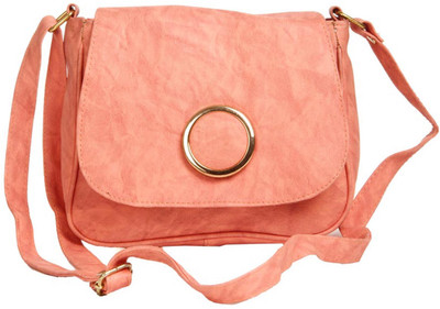 

Aliado Women Casual Pink Leatherette Sling Bag