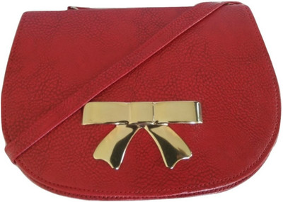 

GiftingTree Girls Casual Red PU Sling Bag