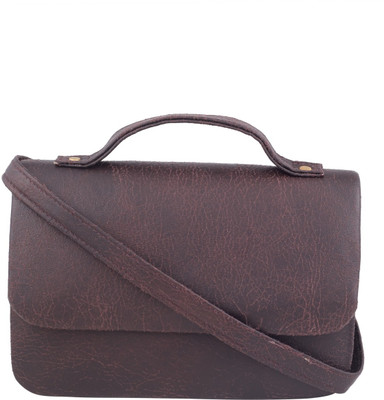 

TARUSA Women Formal Brown Leatherette Sling Bag