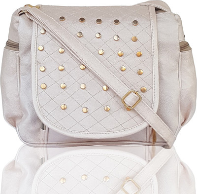 

TYPIFY Women Casual Silver Leatherette Sling Bag