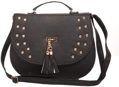 

Aliado Women Casual Black Leatherette Sling Bag
