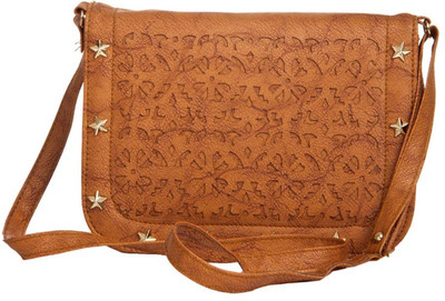 

Aliado Women Casual Brown Leatherette Sling Bag