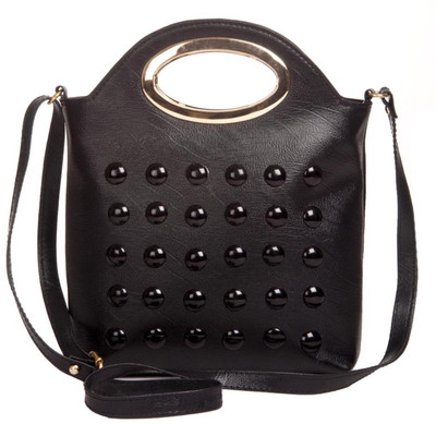 

Aliado Women Casual Black Leatherette Sling Bag