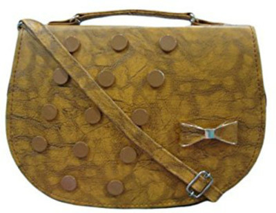 

GiftingTree Girls Casual Brown PU Sling Bag