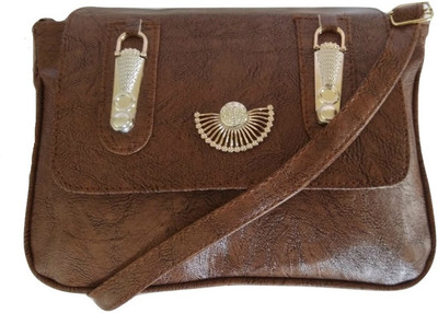 

GiftingTree Girls Casual Brown PU Sling Bag