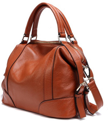 

SS Leathers Women Casual Brown Genuine Leather Hand-held Bag