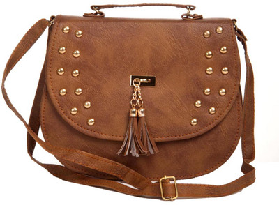 

Aliado Women Casual Brown Leatherette Sling Bag