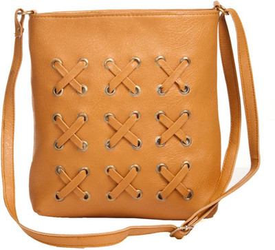 

Aliado Women Casual Tan Leatherette Sling Bag