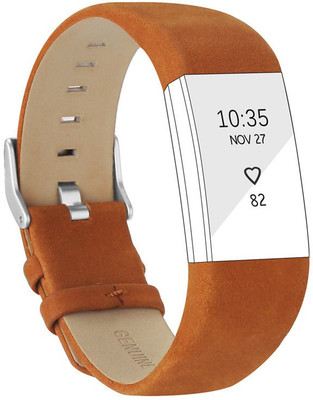 

Shopizone Leather Strap For Fitbit Charge 2 Light Brown Smart Band Strap(Brown)