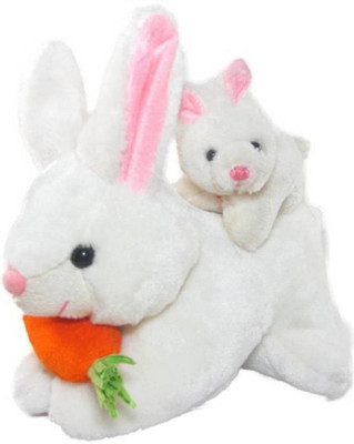 

JAGANNATH ENTERPRISES Mother Rabbit with cute baby - 20 cm(White)