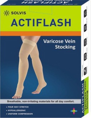 

solvis varicose vein stocking Knee, Calf & Thigh Support (, skin color, Brown