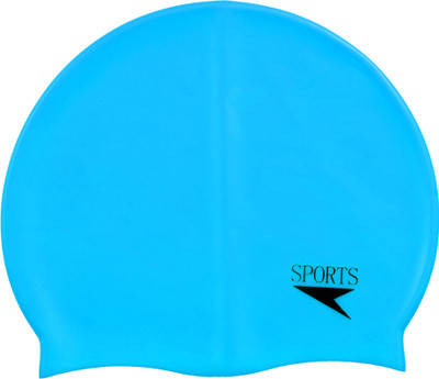 

HAWKISH SILICONE SWIMMING CAP FOR HAIR PROTECTION Swimming Cap(Blue, Pack of 1), Sky-blue