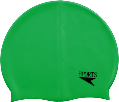 

HAWKISH SILICONE SWIMMING CAP FOR HAIR PROTECTION Swimming Cap(Green, Pack of 1)