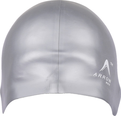 

Arrowmax Professional Swimming Cap full silicon ,Silver By Krasa Swimming Cap(Silver, Pack of 1)