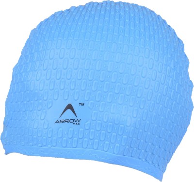 ArrowMax Professional Long Bubble Swimming Cap Long Bubble Pure Silicon ,Light Blue By Krasa Swimming Cap(Blue, Pack of 1)