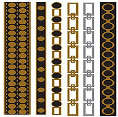 

Generic Metallic Gold Silver Black Jewelry Inspired Temporary Bling Flash Tattoo(Tropical, Flower, Fruits, Necklace, Bracelet)