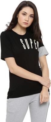 CAMPUS SUTRA Casual Regular Sleeve Printed Women Black Top