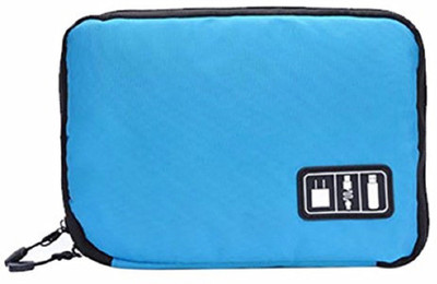 

Aeoss Travel Electronic Accessories Hard Drive Bag USB Flash Drives Travel Organizer For Earphone Cables Digital Storage Bag Case BLUE(Blue)