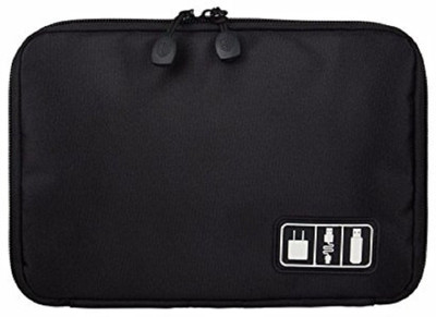 

Aeoss Travel Electronic Accessories Hard Drive Bag USB Flash Drives Travel Organizer For Earphone Cables Digital Storage Bag Case(Black)