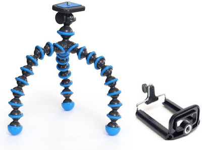 

ReTrack Mini Octopus Adjustable Mobile Phone Camera Stand Clip Bracket Holder And Tripod(Blue, Supports Up to 500 g)