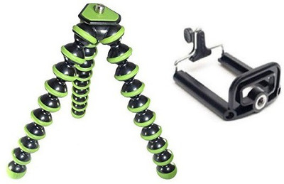 

ReTrack Adjustable Mini Octopus Mobile Phone Camera Stand Clip Bracket Holder Tripod(Green, Supports Up to 500 g)