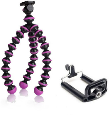

ReTrack Mini Octopus Adjustable Mobile Phone Camera Stand Clip Bracket Holder And Tripod(Purple, Supports Up to 500 g)