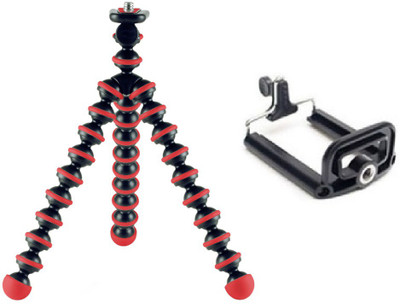 

ReTrack Adjustable Mini Octopus Mobile Phone Camera Stand Clip Bracket Holder Tripod(Red, Supports Up to 500 g)