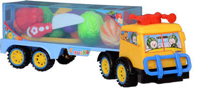 

Montez Friction Truck Realistic Sliceable Vegetables Cutting With Tray and Knife(Multicolor)