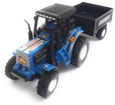 

The Game Begins Tractor with Trolley, toy for kids, Blue and Black, Length 23 cm(Blue, Black), Black;blue