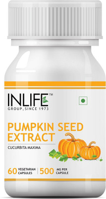 

Inlife Pumpkin Seed Extract Supplement, 500 mg - 60 Vegetarian Capsules(60 No)