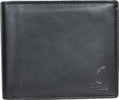 

Chandair Men Black Genuine Leather Wallet(7 Card Slots), Blackish button style