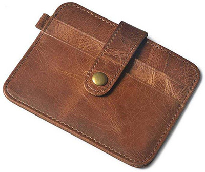 

Wildmount Men Tan Genuine Leather Card Holder(5 Card Slots)