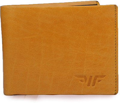 

Winner Force Men Yellow, Black Genuine Leather Wallet(6 Card Slots), Black;yellow