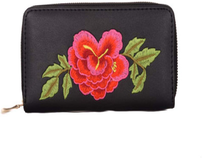 

KRIO DESIGNS Women Black Artificial Leather Wallet(8 Card Slots)
