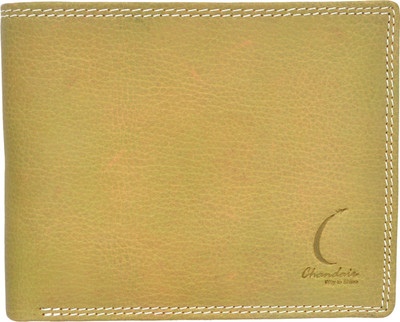 

Chandair Men Green Genuine Leather Wallet(6 Card Slots), Light pear green