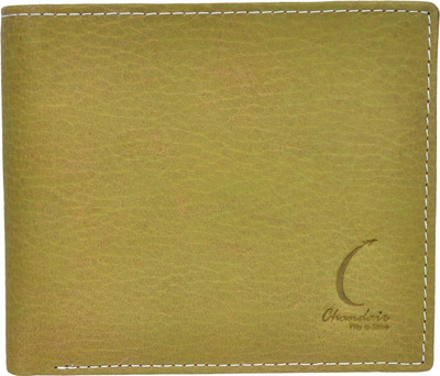 

Chandair Men Green Genuine Leather Wallet(6 Card Slots), Light pear green