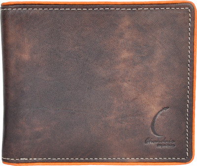 

Chandair Men Brown Genuine Leather Wallet(4 Card Slots), Dark reddish brown