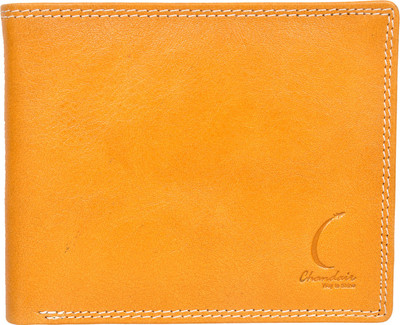 

Chandair Men Yellow Genuine Leather Wallet(6 Card Slots), Blonde yellow