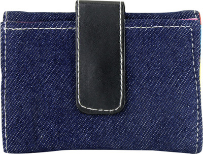 

Upshot Women Blue Artificial Leather Wallet(3 Card Slots), Black