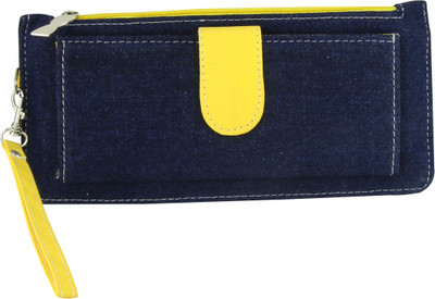 

EMOSHA Women Yellow Denim Wrist Wallet(6 Card Slots)