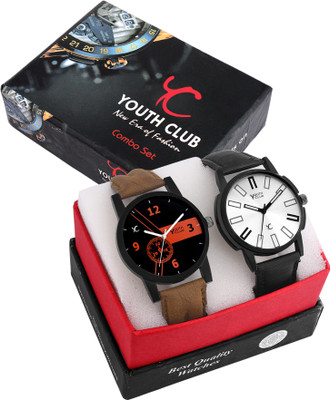 

Youth Club COMBO-KRT412BLK NEW CASUAL TRENDY PAIR Watch - For Boys