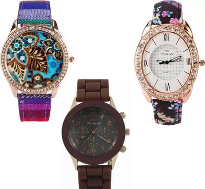 

The Zoya Life TZL-FBFLORAL-04_TZL-ODPKBU-06_TZL-CRD-BRN-07 Watch - For Women