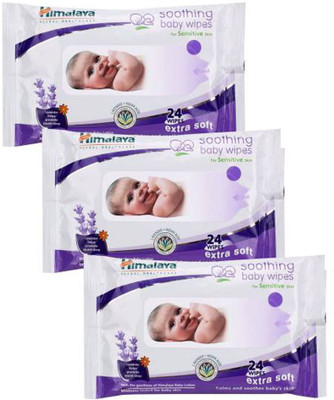 Himalaya Soothing Baby Wipes (Pack of 3)For Sensitive Skin(3 Pieces)
